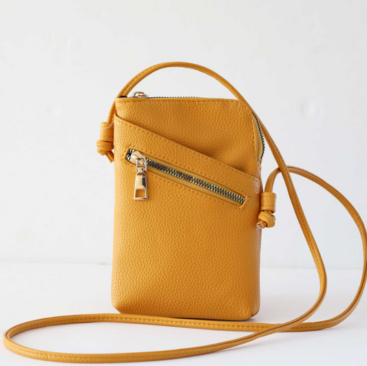 Cross Body Shoulder Strap Bag - Mustard