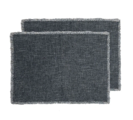 Ladelle Placemats - Charcoal