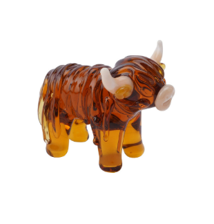 Highland Cow Artisan Glass Figurine