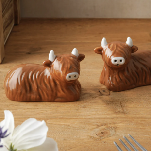Farm Highland Cow Salt & Pepper Set