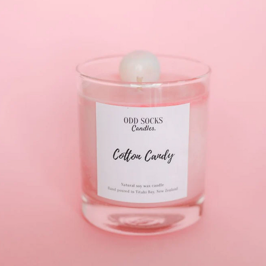 Odd sock candles - Cotton candy