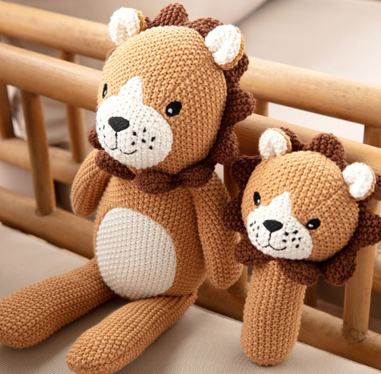 Baby Lion Knitted Rattle