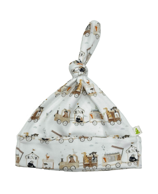 Knotted Beanie - Animal Train