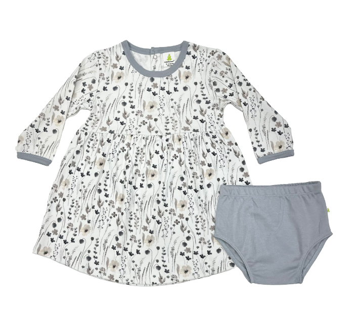Pricilla Dress with Bloomers – Winter Meadow