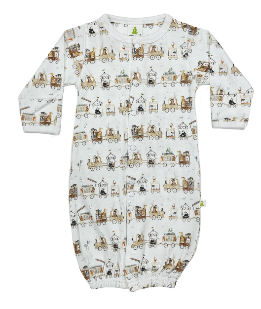 Convertible Sleep Suit – Animal Train