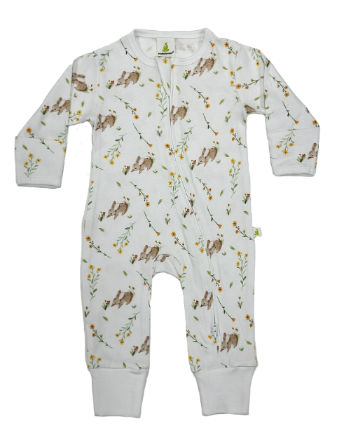 Long Sleeve Zipsuit – Bunny Bloom