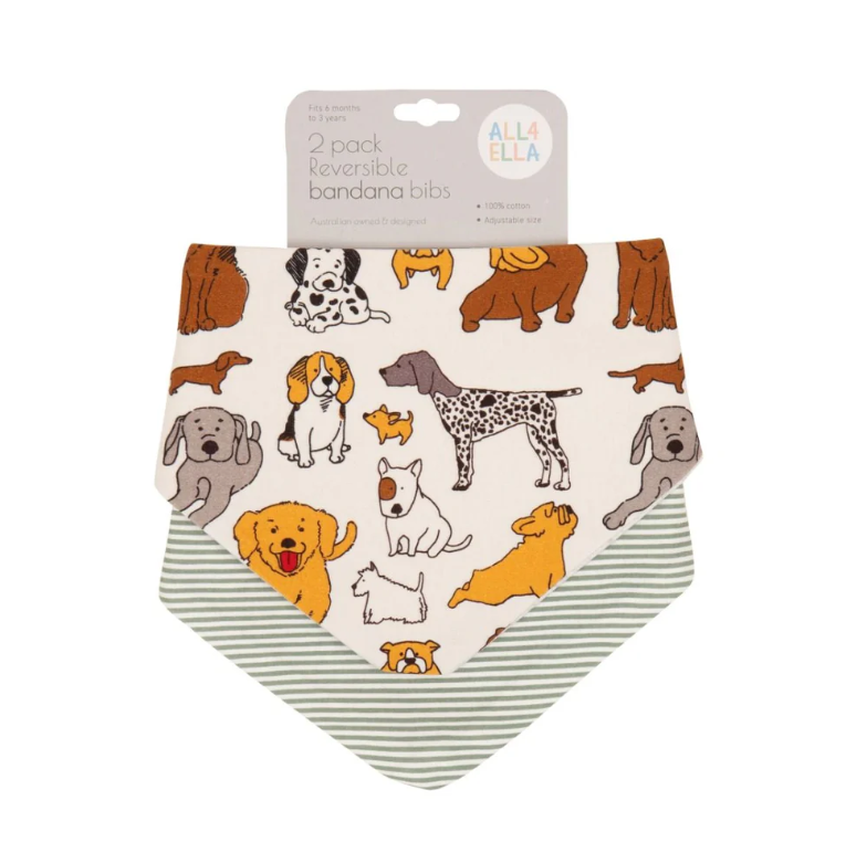 Bandana Bibs 2pk - Dog Breed