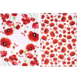 Red Poppies Assorted 2pk Kitchen Towel