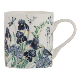 Iris Garden White Mug