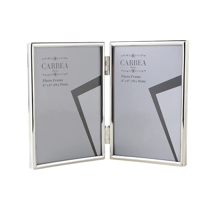 Double Silver 4 x 6  Photo Frame