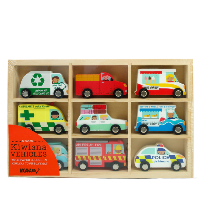 Wooden Kiwi Car Set