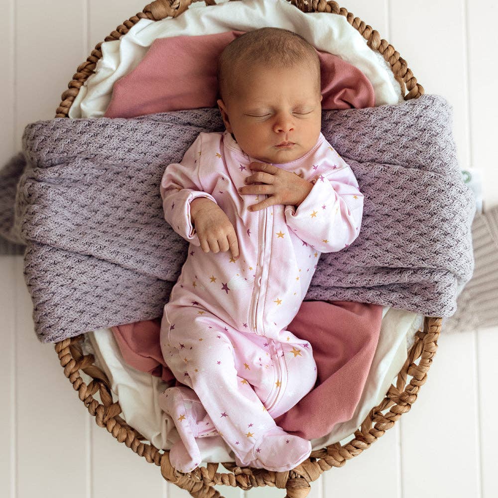 Organic Cotton Snuggle Hunny Sleepsuit  - Twinkle