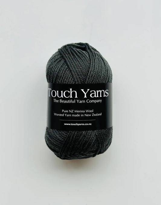 Touch Yarns Pure Merino 8ply – Charcoal