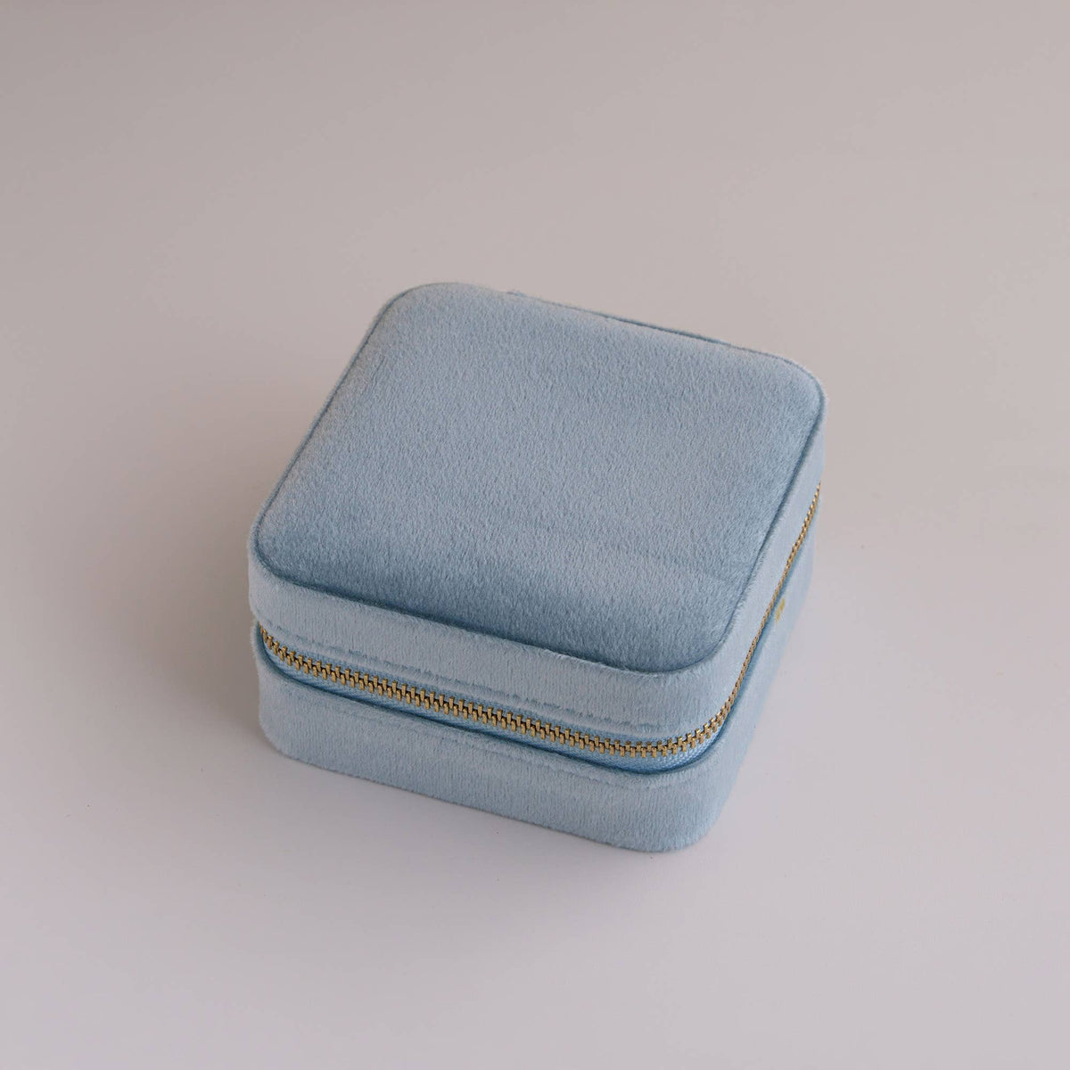 Velvet Jewellery Box - Ice Blue