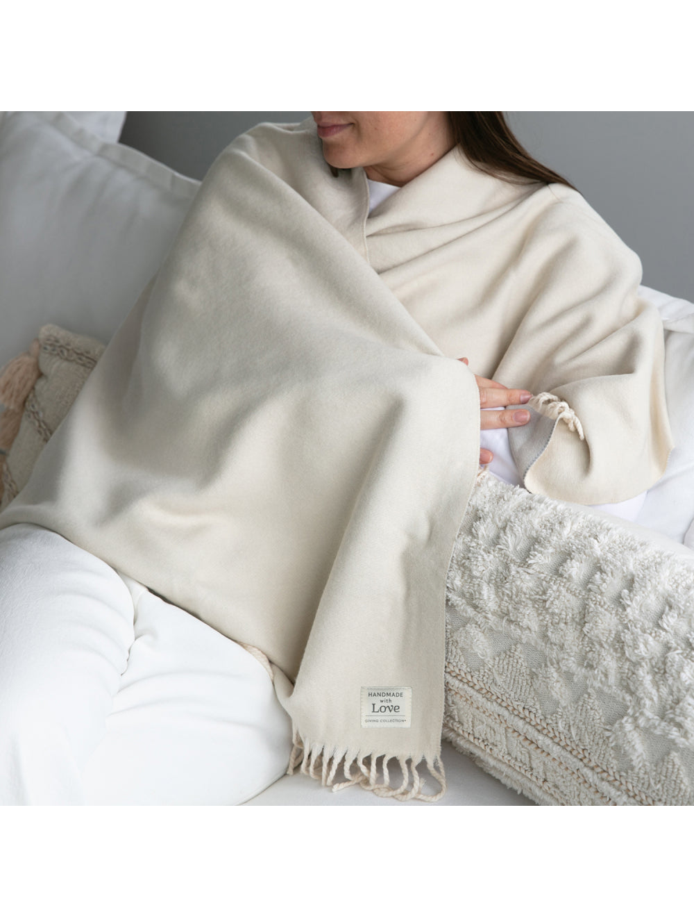 Demdaco Giving Wrap - Cream