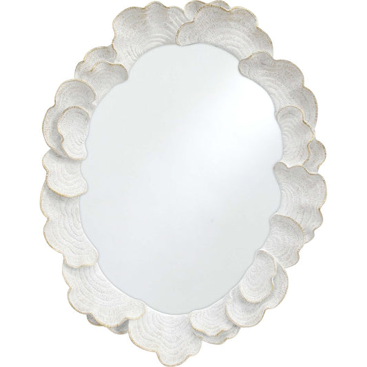 Oval Mirror Tray - Coral