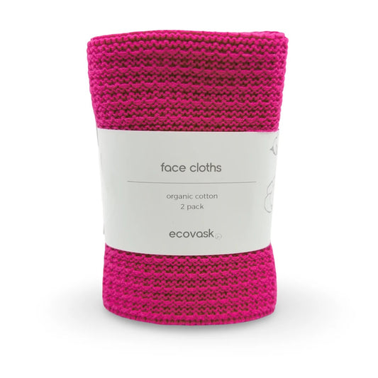 Ecovask Face Cloths - Rapberry