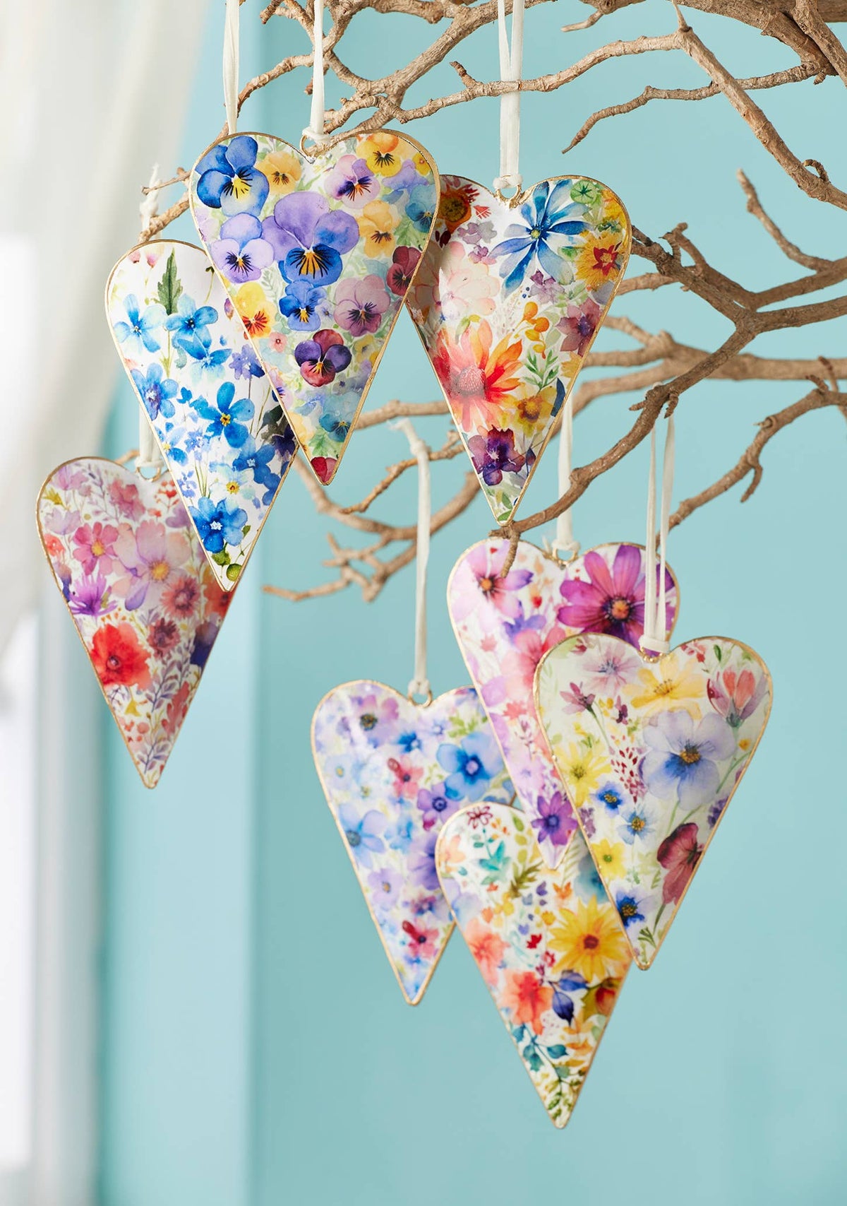 Metal Hanging Heart Decorations