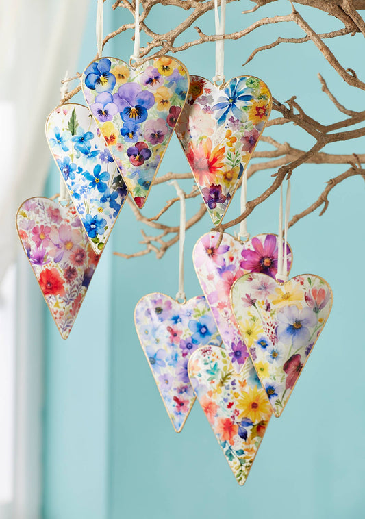 Metal Hanging Heart Decorations