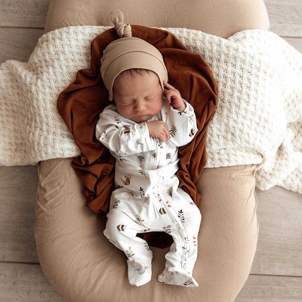 Organic Cotton Snuggle Hunny Sleepsuit - Garden Friends