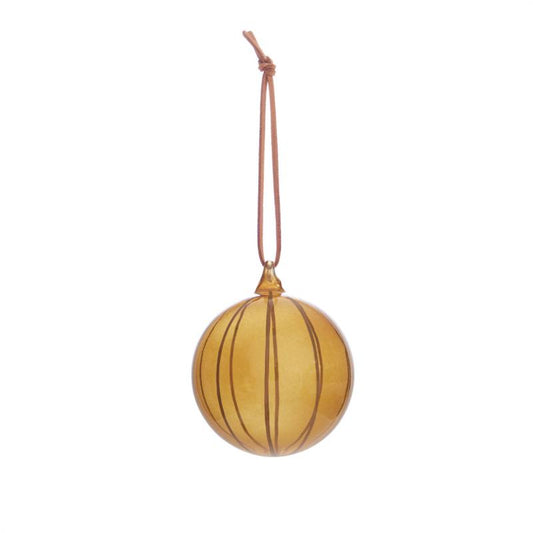 Christmas Glass Ball - Amber