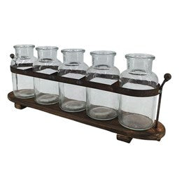 Mason Jar Set on Stand