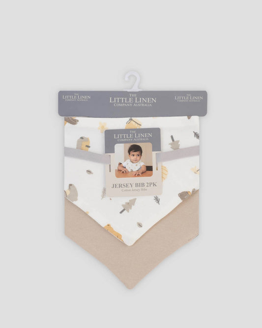 Jersey Baby Bib 2 Pack - Nectar Bear