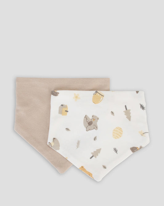 Jersey Baby Bib 2 Pack - Nectar Bear
