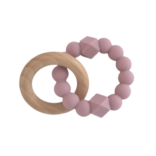 Jellystone Moon Teether - Dusty Pink